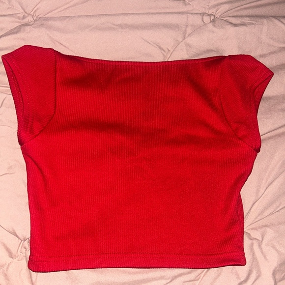 Red sweetheart crop top - Picture 2 of 2